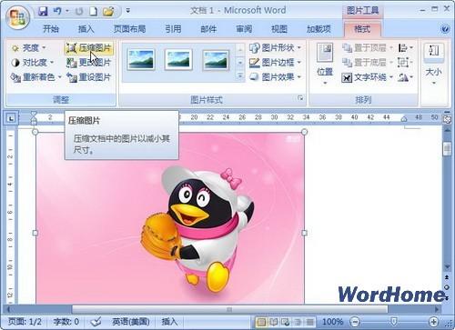 Word 2007技巧:自动压缩图片尺寸