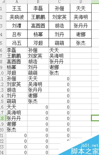 如何在excel里把多行数据转化为一列？