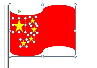 ppt制作一面上升的红旗教程