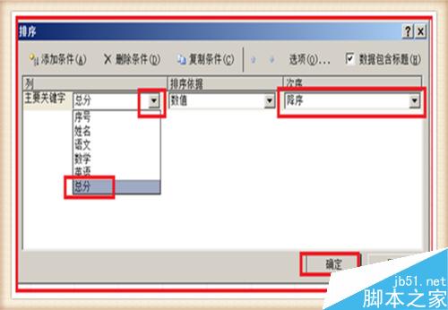 分数从高到低怎么排