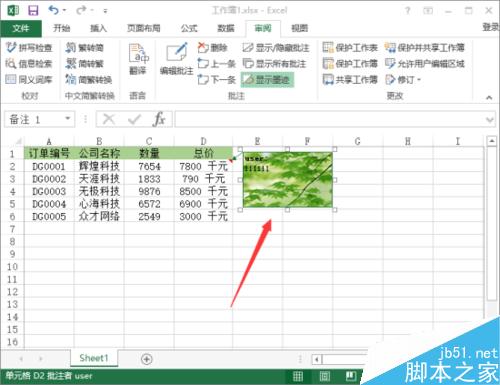 Excel2013中怎样插入图片批注 怎么插入图片批注