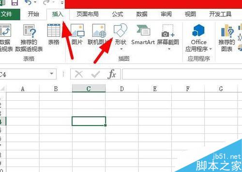 如何在excel 2010中插入不同的形状并作更改？