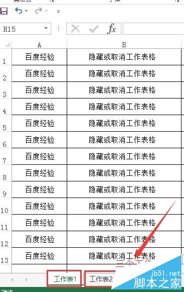 如何隐藏或显示Excel文档的工作表格