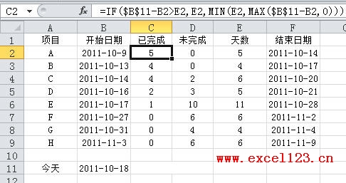 Excel2010甘特图绘制方法