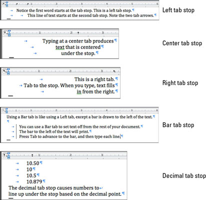 在Mac的Word 2011中设置制表位？