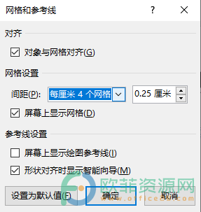 ​PPT怎么设置每厘米4个网格