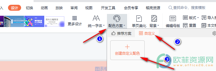 WPS PPT自定义幻灯片配色方案的方法
