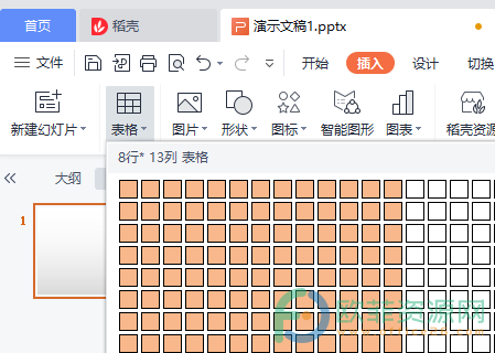 WPS PPT快速添加表格的方法