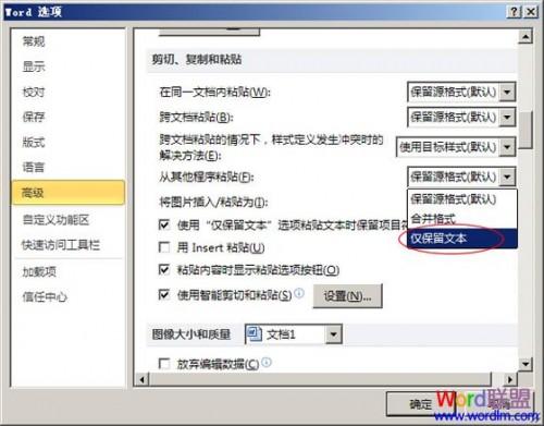 Word2010复制网页上的内容该如何设置自动清除超链接.图片等格式样式