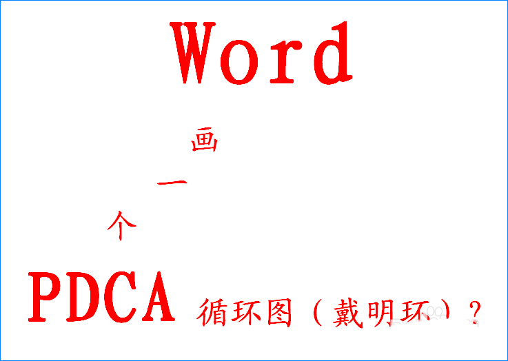 Word怎么绘制PDCA循环图?